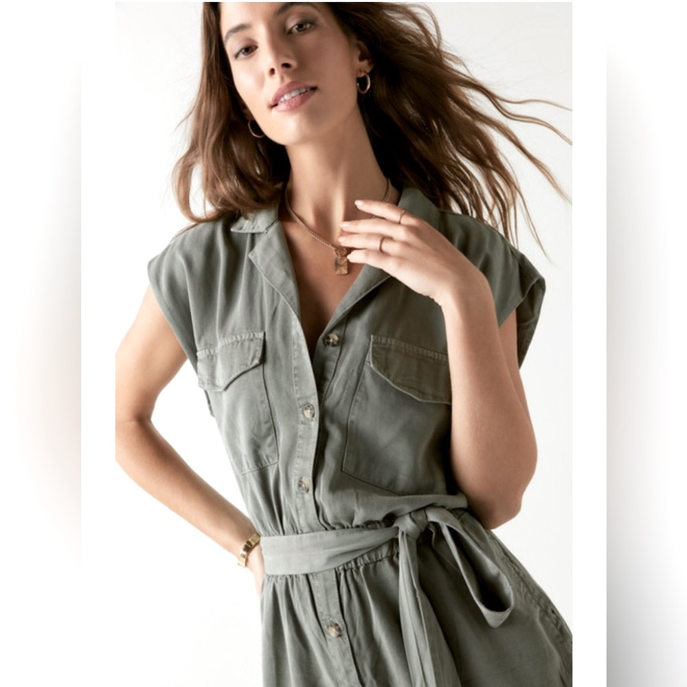 Mittoshop Sage Green Utility Dress